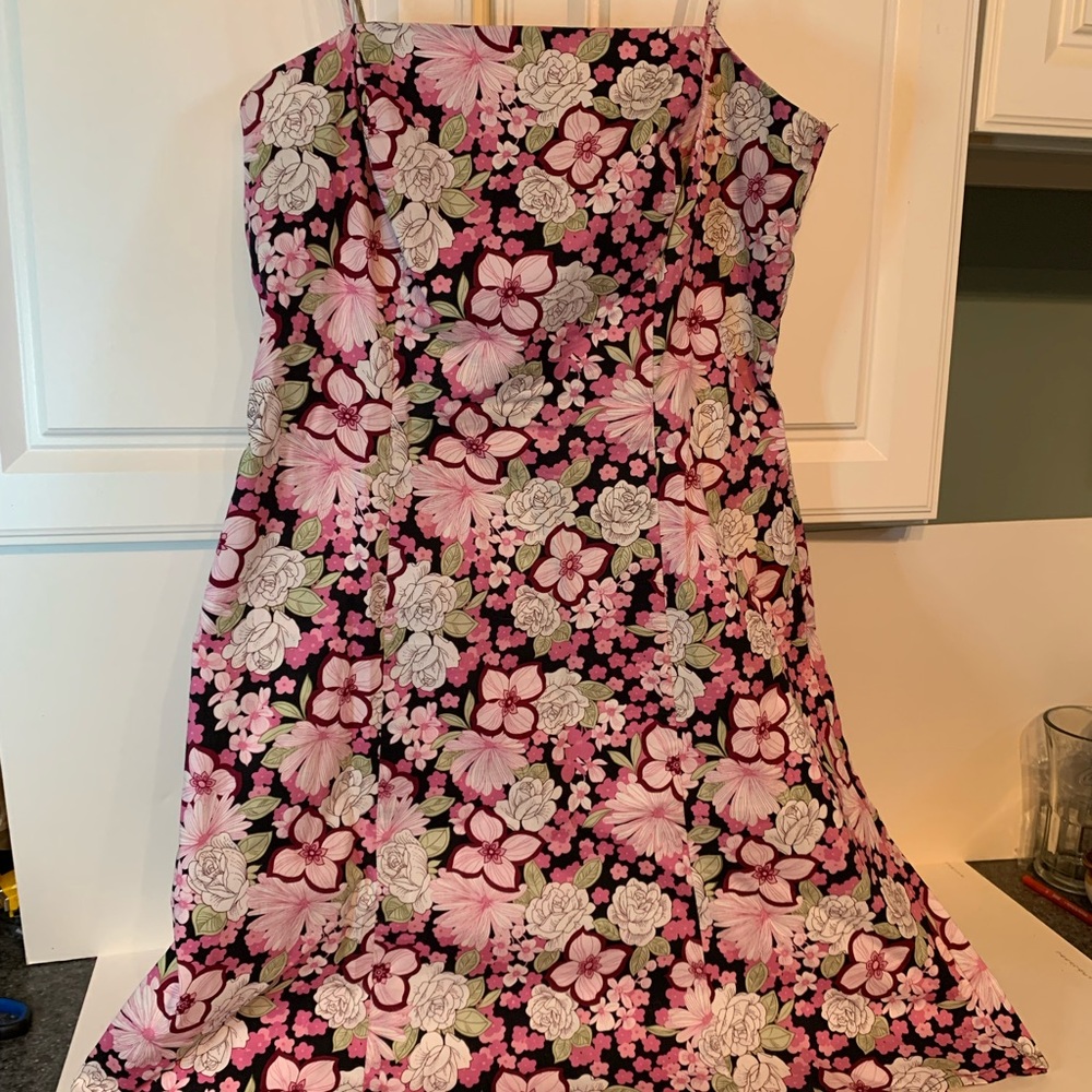 Connected Size 12 Pink Floral Midi Dress